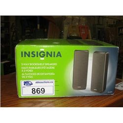 INSIGNIA 2 WAY BOOKSHELF SPEAKERS