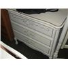 Image 3 : 5PC WHITE BEDROOM SET; DRESSER WITH MIRROR, DESK AND CHAIR, CHEVELLE MIRROR