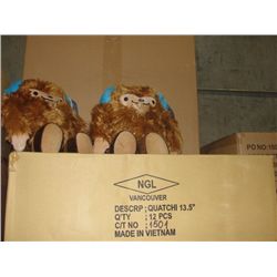 ONE BOX OF VANCOUVER 2010 OLYMPIC MASCOTS - QUATCHI (12PCS PER BOX)