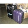 Image 1 : BLACK SUITCASE AND PURPLE SUITCASE