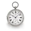 Image 1 : A. ERICSSON ST. PETERSBURG NO. 49 MANUFACTURED IN 1889 A FINE SILVER OPENFACE SPRING-DETENT DECKW...
