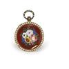 Image 1 : PAN GENEVE NO. 62977 MANUFACTURED CIRCA 1820 A SMALL OPENFACE GOLD, ENAMEL AND PEARL SET VERGE WA...