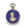 Image 1 : ANONYMOUS FLEURIER MANUFACTURED CIRCA 1840 A GILT METAL AND ENAMEL OPENFACE CENTER-SECONDS WATCH,...