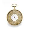 Image 1 : ANONYMOUS SWISS MANUFACTURED CIRCA 1810 A GOLD OPENFACE QUARTER-REPEATING CARILLON WATCH WITH THR...