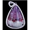 Image 1 : Natural Bi-Color Tourmaline 33.01ct w/ Diamond Pendant