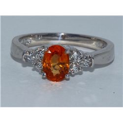 Mandarin Garnet w/ Dia Ring