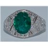 Image 1 : Emerald w/ Diamond Ring