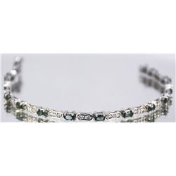 Natural Alexandrite 3.47cttw w/ Diamond Bracelet