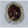 Image 1 : Natural Tourmaline w/ Diamond Cocktail Ring