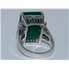 Image 2 : Natural Emerald w/ Diamond Ring