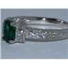 Image 2 : Natural Emerald w/ Diamond Ring