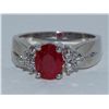 Image 1 : Natural Ruby W/ Diamond Ring