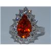 Image 1 : Natural Spessartite w/ Diamond Ring