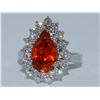 Image 2 : Natural Spessartite w/ Diamond Ring