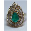 Image 1 : Natural Colombian Emerald Diamond Ring