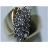 Image 1 : 14k Yellow Gold Diamond Cluster Ring