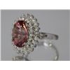 Image 2 : Natural Pink Tourmaline w/ Diamond Ring