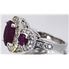 Image 2 : Natural Ruby 3.36ct w/ Diamond Ring