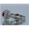 Image 2 : Natural Ruby 1.00ct w/ Diamond Ring