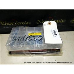 ASSORTED EYEBOLTS/SCREWS AND PLASTIC TIES