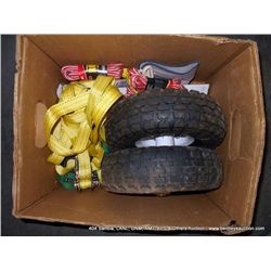 BOX: DOLLY TIRES & TOWING STRAPS