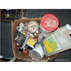 BOX: MISC PAINT, WALL BOARD FERTILIZER