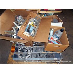 PALLET: MISC BOLT BINS, PUMPS, FAUCETS