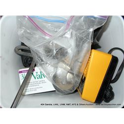 BUCKET: MISC CHARGERS, WHEEL, HARDWARE