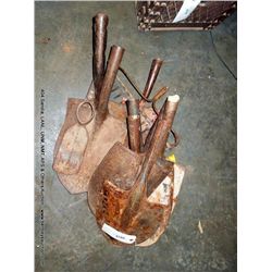 HEADS: SHOVELS, PICK AX, AD RAKE