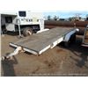 Image 1 : SHOP MADE DOUBLE AXLE 18' X 6' FLAT BED TRAILER