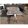 Image 3 : SHOP MADE DOUBLE AXLE 18' X 6' FLAT BED TRAILER