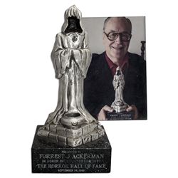 Exceedingly Rare Horror Hall of Fame Award Statue Presented to Iconic Sci-Fi Personality Forrest J. 
