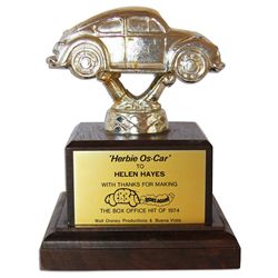 Unique 1974 Disney Trophy Bestowed Upon Legendary Actress Helen Hayes for Her Work in the Sequel to 