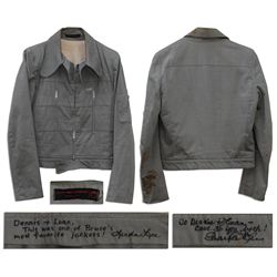 Martial Arts Legend Bruce Lee Personally Owned & Worn Grey Cotton Jacket -- With a COA From His Form