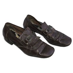 Bruce Lee Personally Owned & Worn Mahogany Leather Loafers