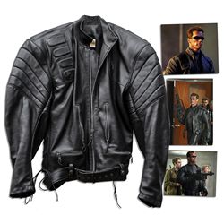 Arnold Schwarzenegger ''Terminator 3: Rise of the Machines'' Leather Jacket