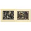Image 1 : Pair of Original Production Sketches From the 1946 Film, ''Tarzan and the Leopard Woman''