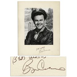 Bob Crane 11'' x 14'' Photo Signed on the Mat -- Crane Smiles in Costume as Col. Hogan From ''Hogan'