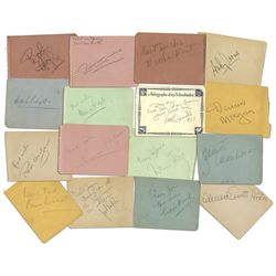 Collection of 26 Autographs of Various Hollywood Actors -- Including Bob Hope, Jack La Rue, Bruce Ca