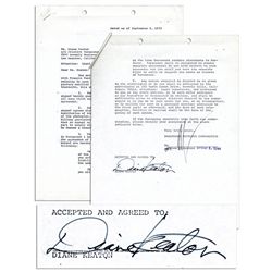 Diane Keaton's Signed Contract to Star in ''The Godfather Part II''