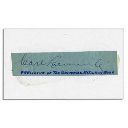 Universal Studios Founder Carl Laemmle's Signature