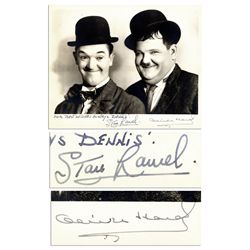 Laurel & Hardy Signed 10'' x 8'' Photo