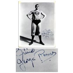 George Reeves Signed Photo as Superman -- The First On-Screen Portrayal of the DC Hero -- With PSA/D