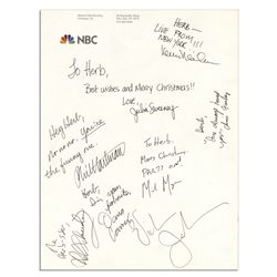 Incredible Collection of 8 ''Saturday Night Live'' Cast Member Signatures -- Including Comedic Legen