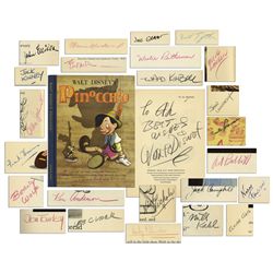 Walt Disney ''Pinocchio'' Book Signed -- With The Signatures of More Than 20 Early Disney Animators