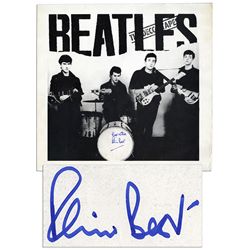 Beatles Poster Signed by Original Drummer, Pete Best -- Who Was Replaced by Ringo Starr