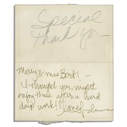 Madonna Christmas Card Signed -- ''Merry X-mas Bert!''