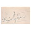 Image 1 : Marian Anderson's Signature