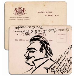 Opera Legend Enrico Caruso Self-Portrait Sketch