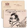 Image 1 : Opera Legend Enrico Caruso Self-Portrait Sketch